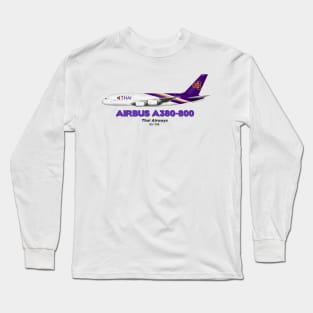 Airbus A380-800 - Thai Airways Long Sleeve T-Shirt